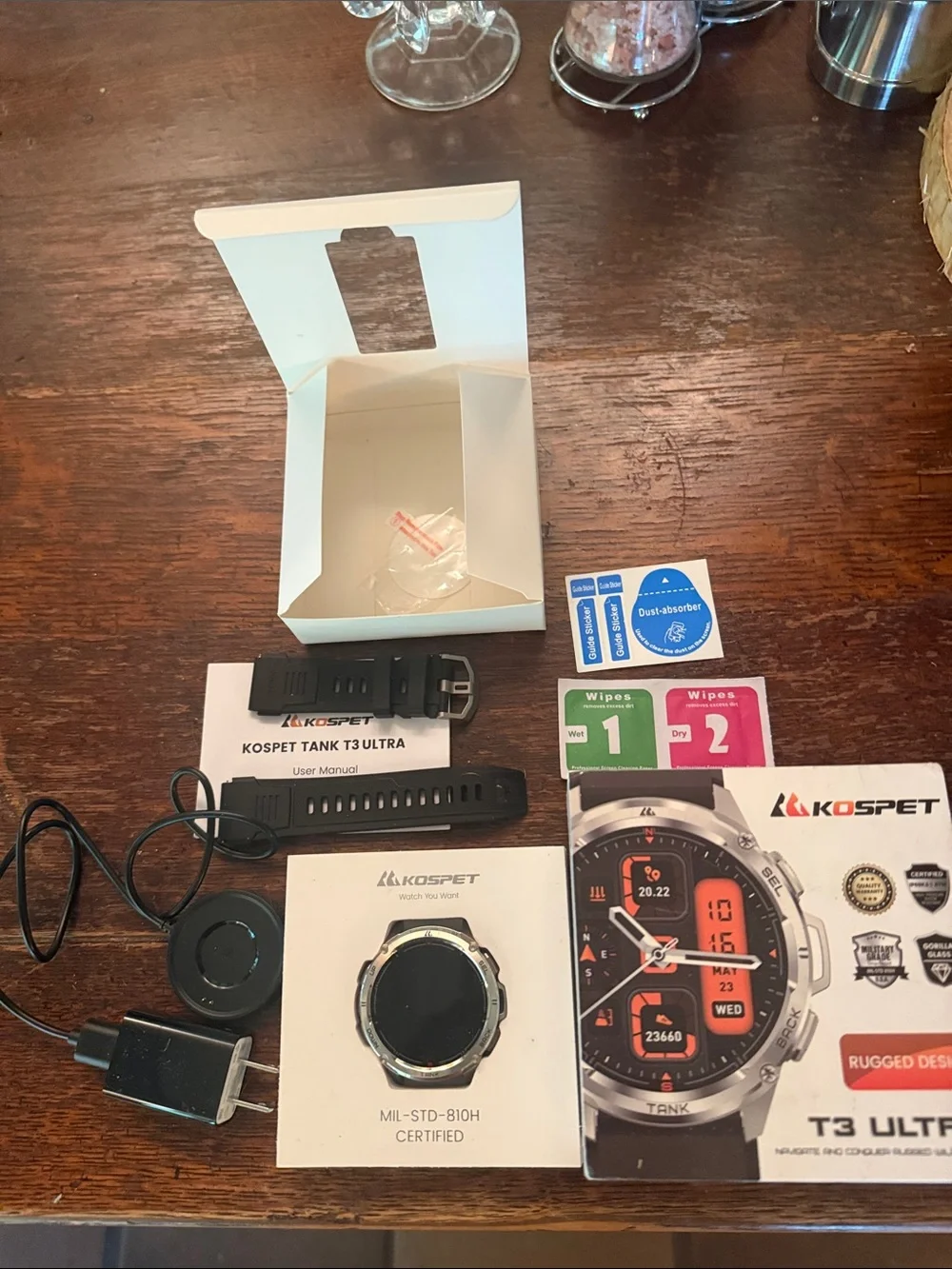 T3 Ultra Rugged Smartwatch - Kospet Black